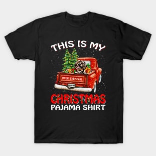 This Is My Christmas Pajama Shirt Shih Tzu Truck Tree T-Shirt